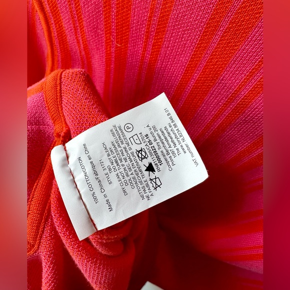 EUC Tory Burch Gina Tunic, Poppy Red Jersey Cotton (Pink and Orange), size S - Picture 9 of 10